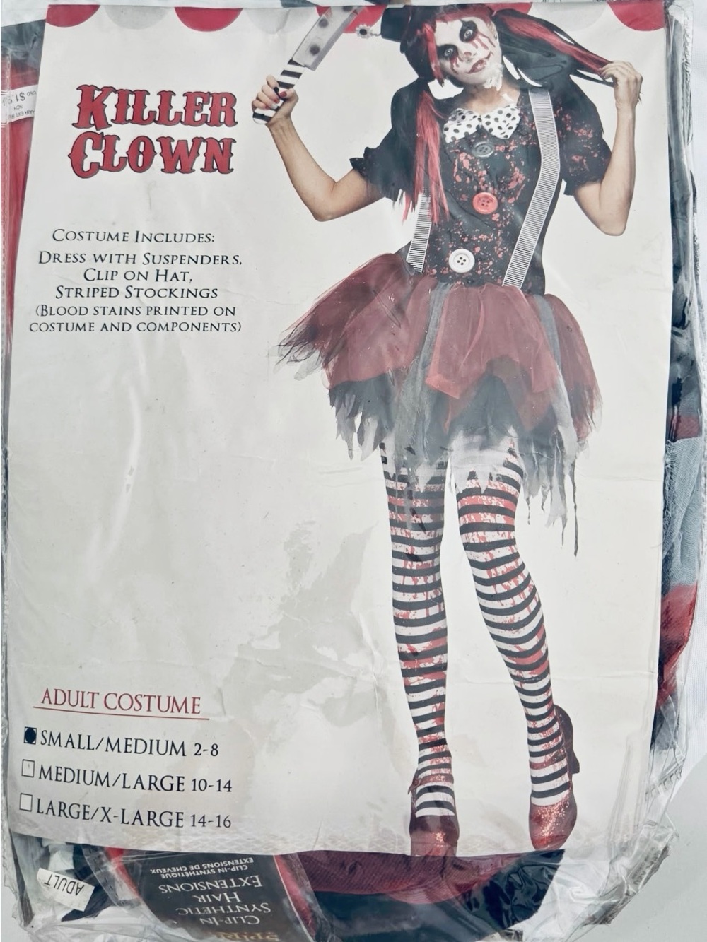 Killer Clown Women’s Costume Dress by